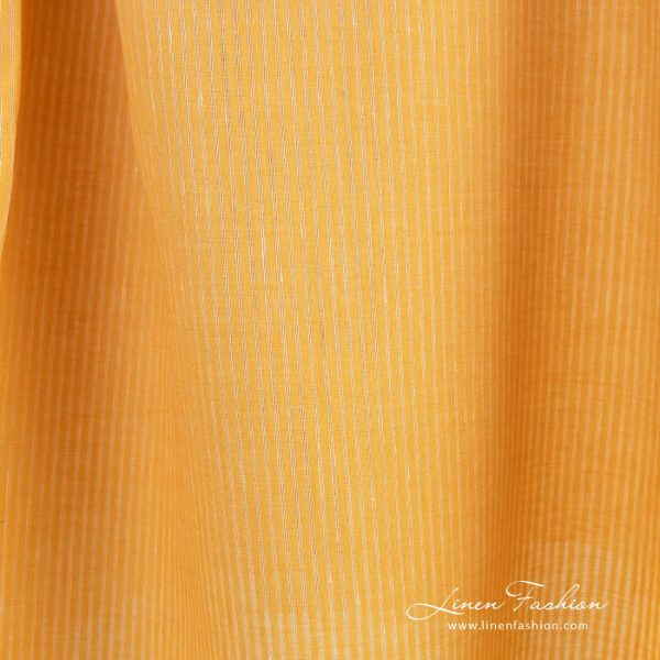 Yellow 100% linen fabric
