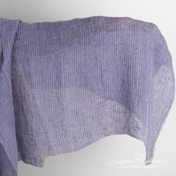 Transparent violet linen fabric