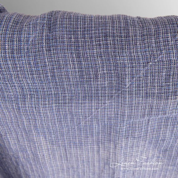 Transparent violet 100% linen fabric