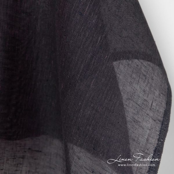 Dark grape coloured linen fabric.