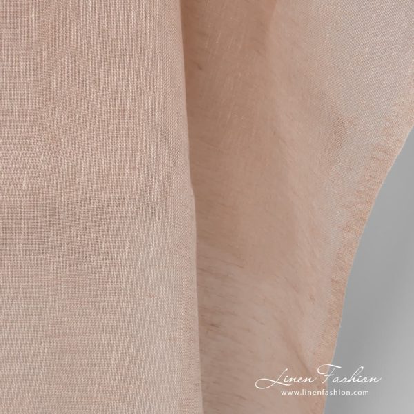 100% linen fabric coloured in latte beige.