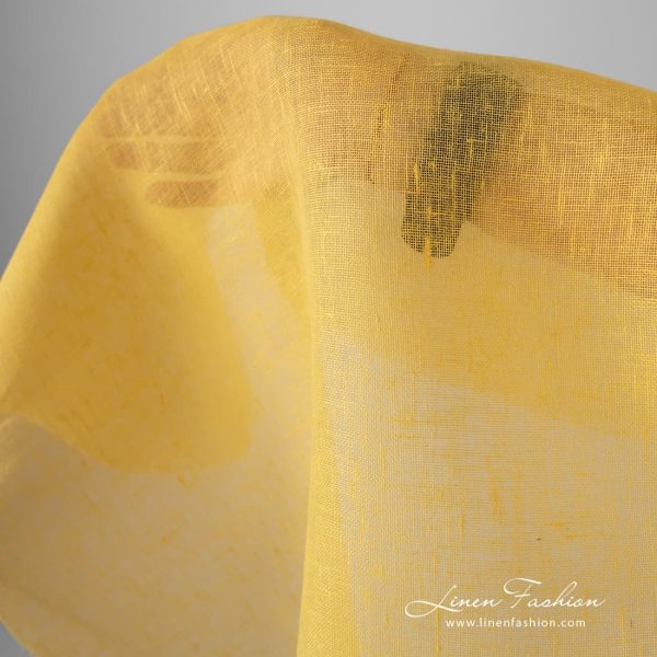 100% linen fabric in yellow, gauze.