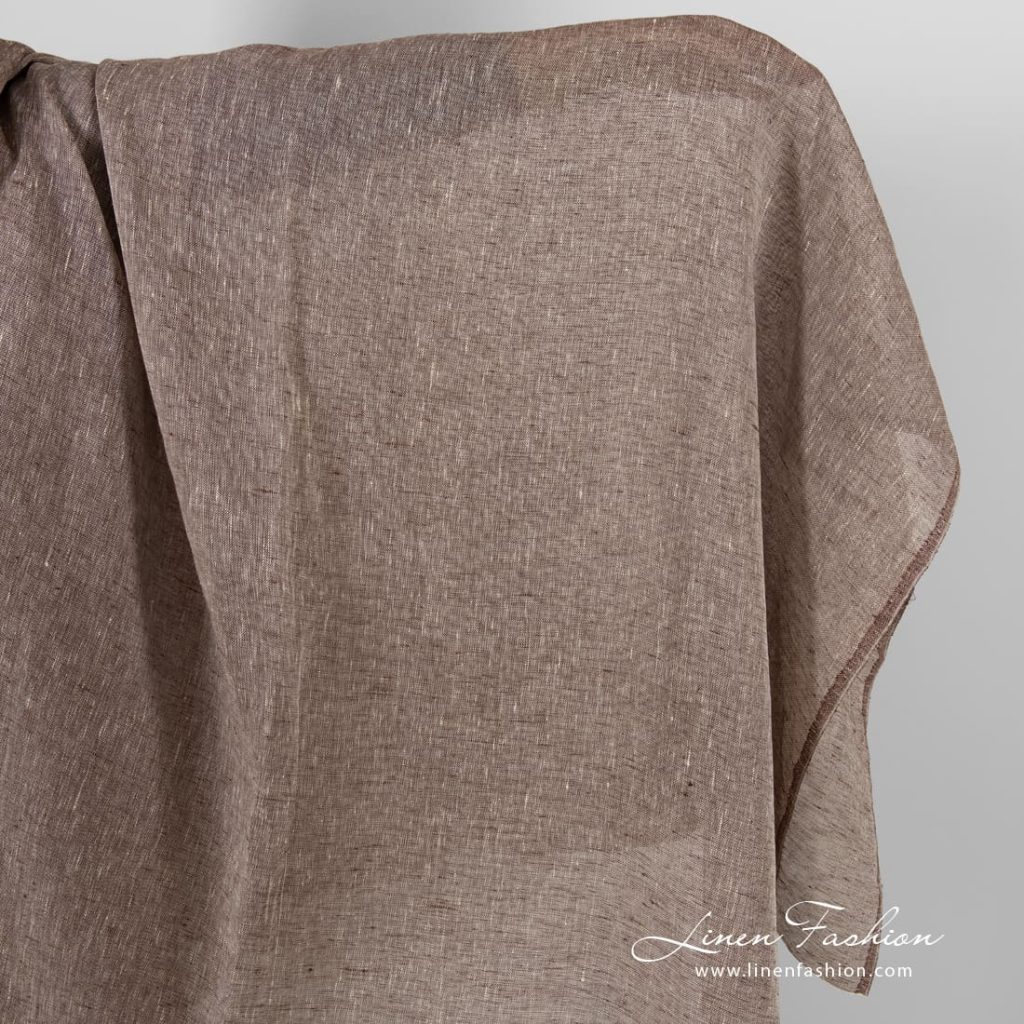 Transparent linen fabric in melange