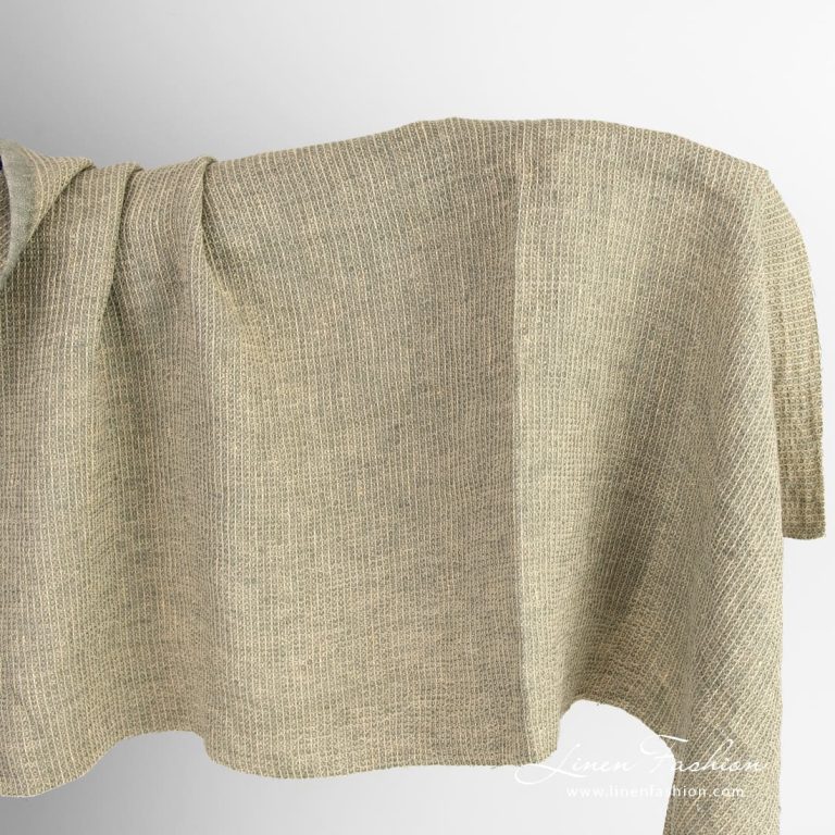 Yellow linen fabric