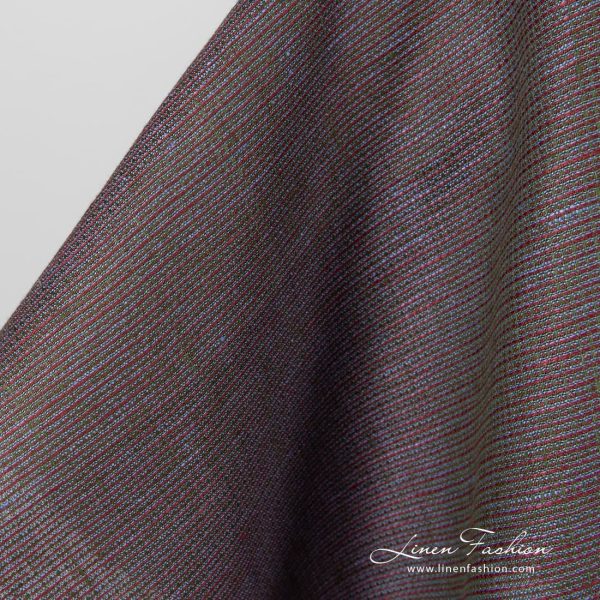 Multi coloured linen fabric.