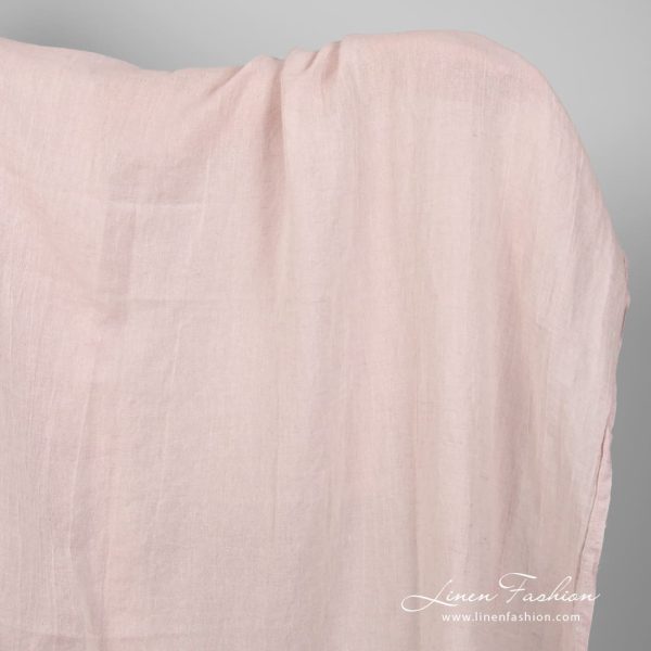 Linen cotton fabric in light lilac