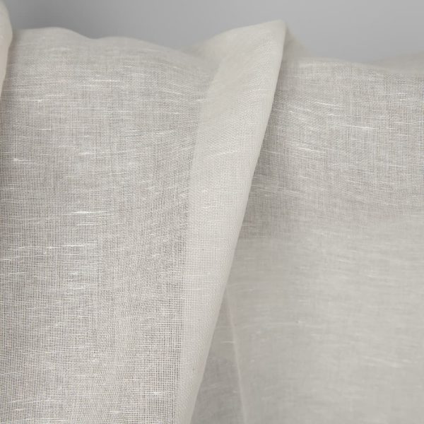 Linen cotton fabric in off-white, 150cm