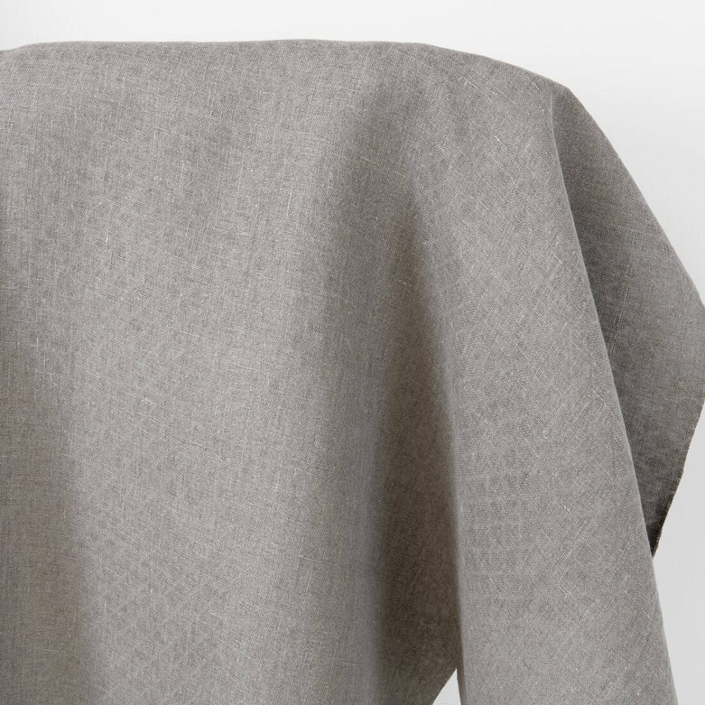 Linen fabric natural jacquard diamonds