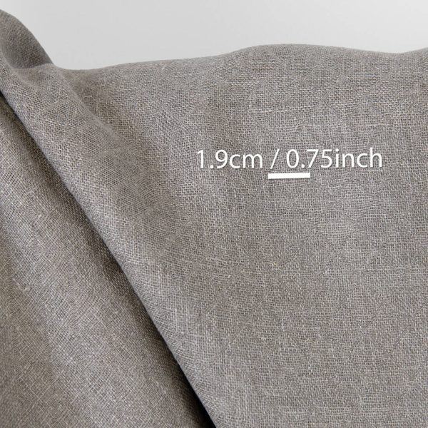 Linen fabric natural jacquard diamonds, with measurements