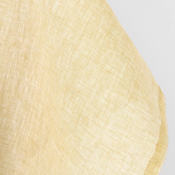 Lightweight linen fabric vanilla and ginger melange, plain weave