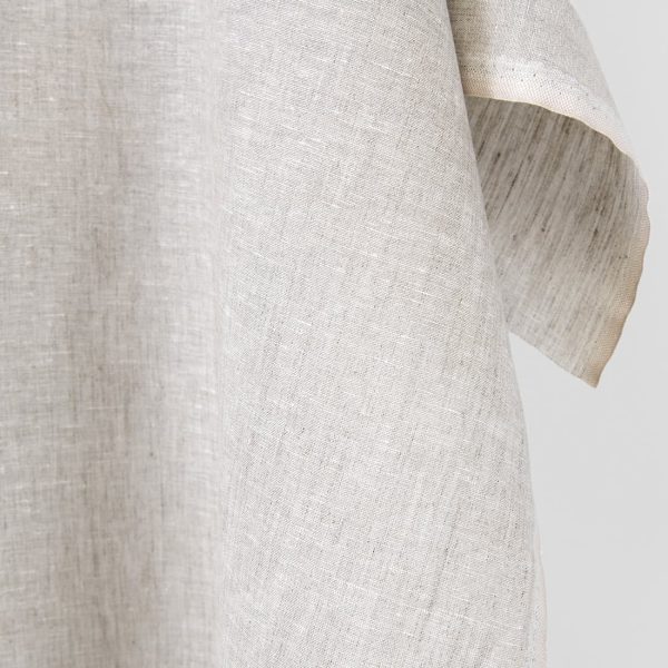 Lightweight linen fabric natural and white melange, 150cm width