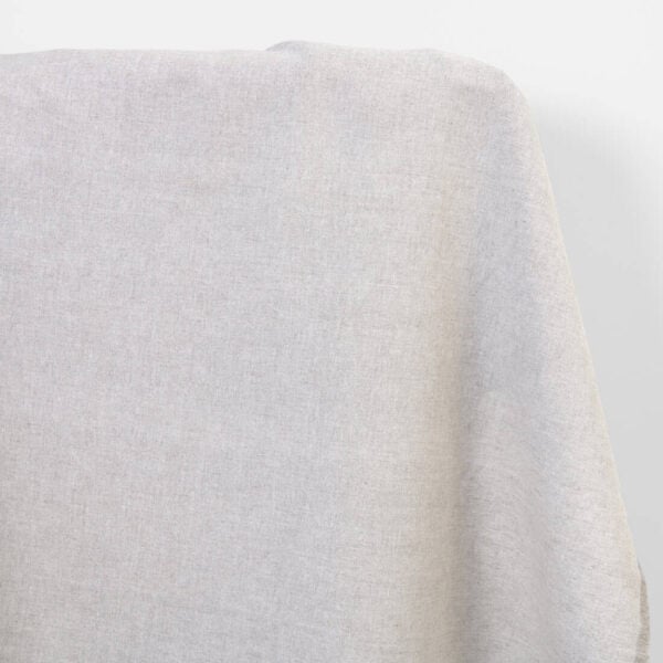 Linen cotton fabric natural and white melange